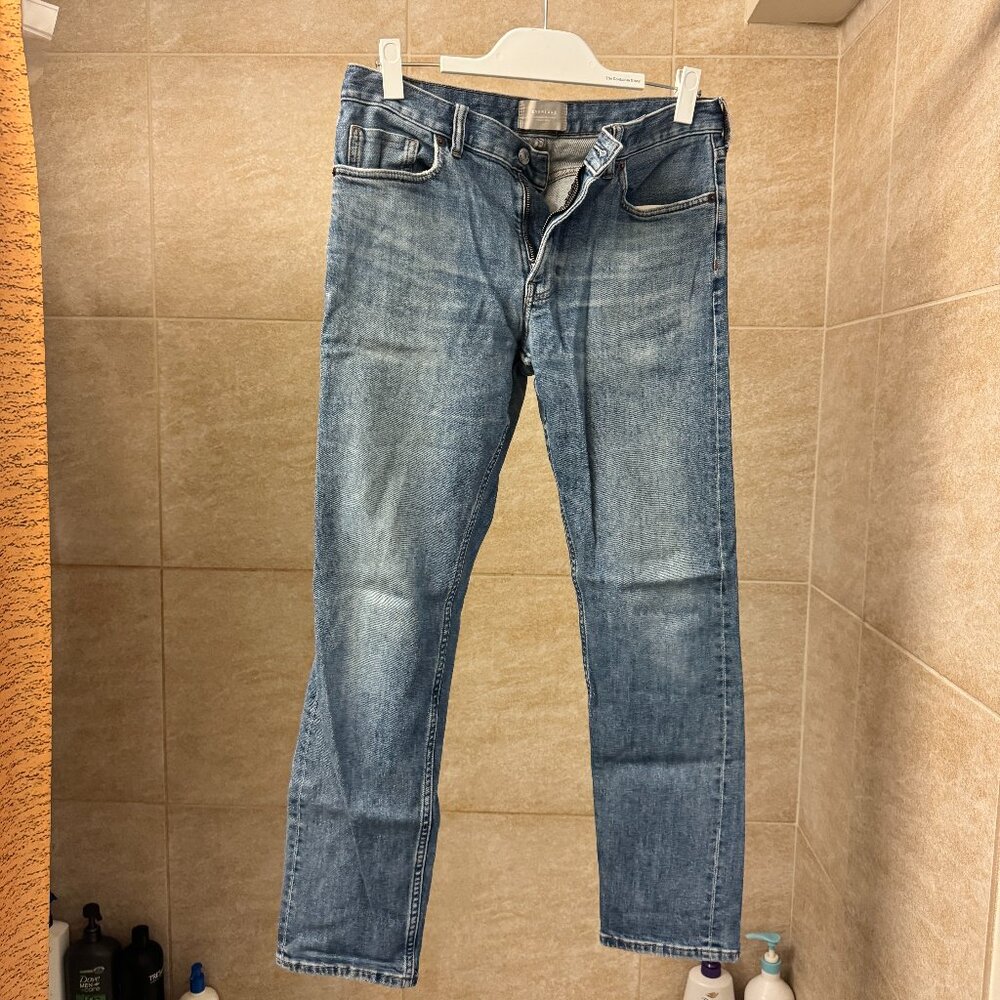 Everlane Men's Selvedge Slim Fit Jean 32X32 Mid Indigo Wash